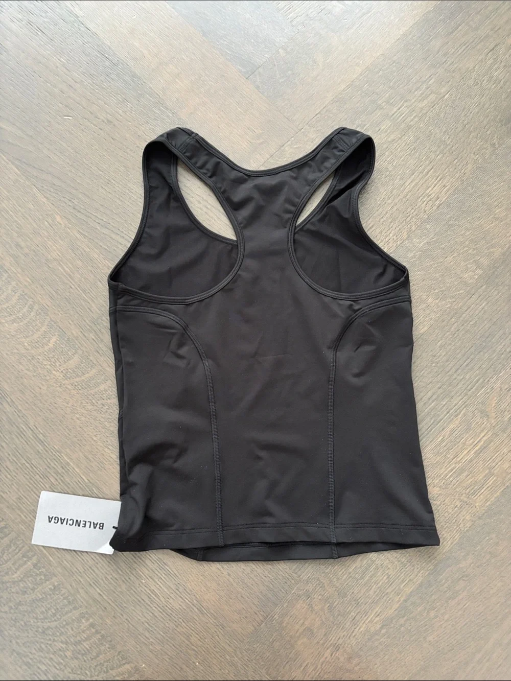 Balenciaga Black Logo Racerback Tank Top - Picture 5 of 5